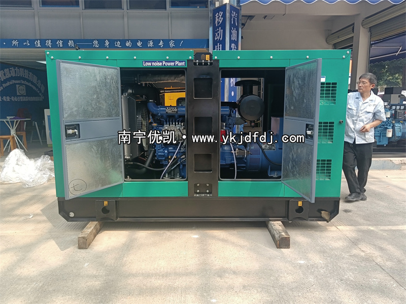 2024年4月1日 ，非洲項目出口100KW低噪音柴油發(fā)電機組試機